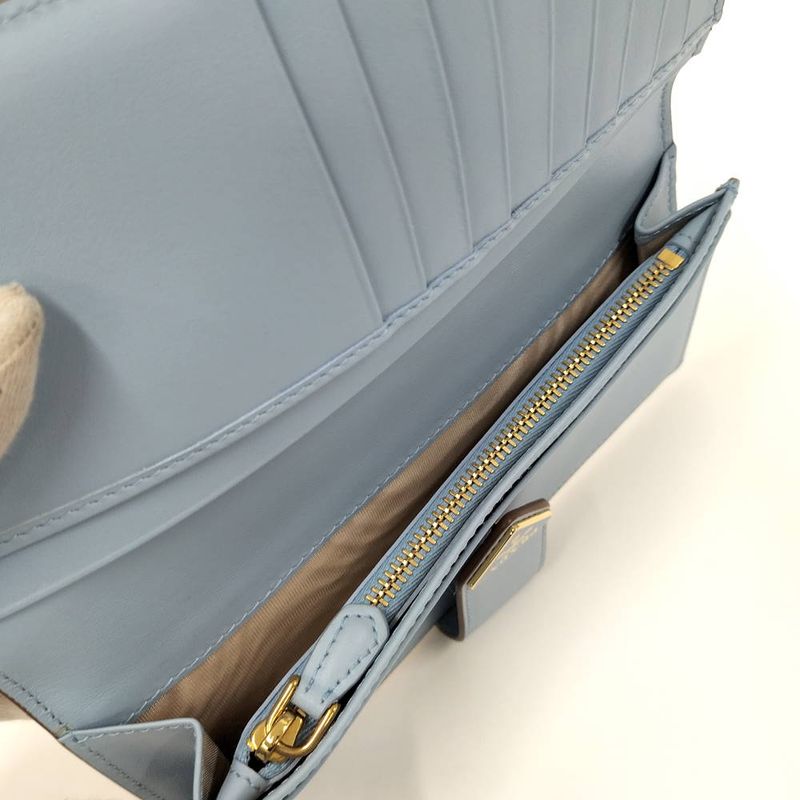 Prada Bifold Wallet Saffiano Leather Beige