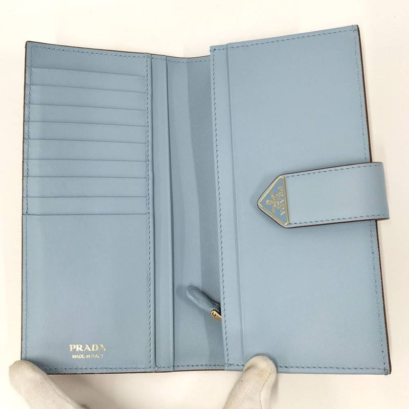 Prada Bifold Wallet Saffiano Leather Beige