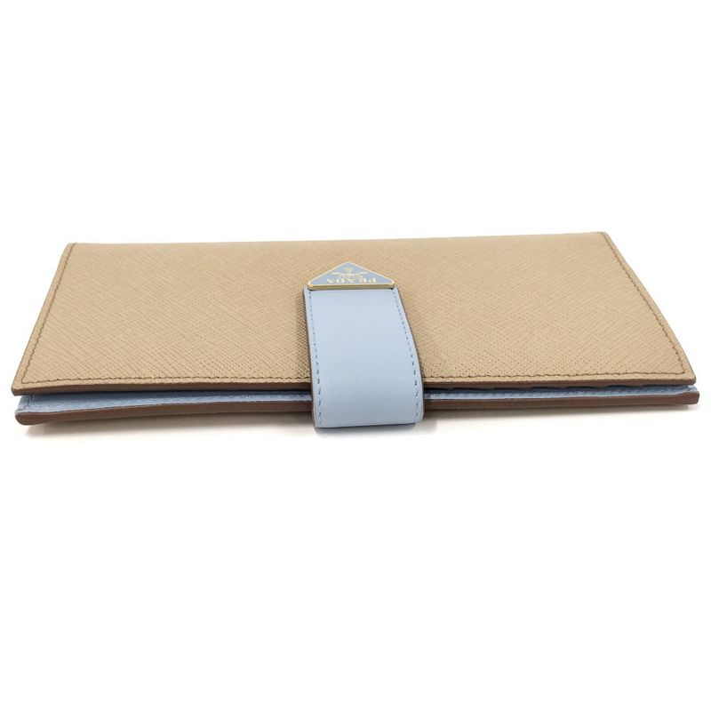 Prada Bifold Wallet Saffiano Leather Beige