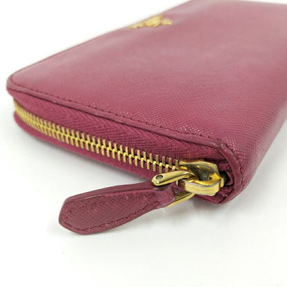 Prada Zip Around Wallet Saffiano Leather Pink