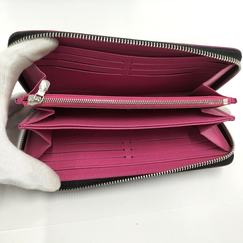 Louis Vuitton Zip Around Wallet Zippy Epi Noir Black