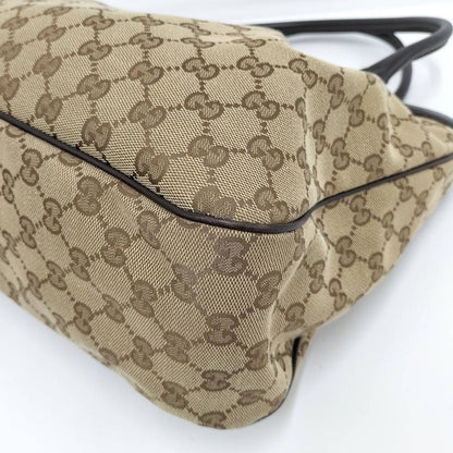 Gucci Ski Tote GG Canvas Leather Brown