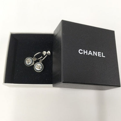 Chanel Earrings CC Logo Plated Blue