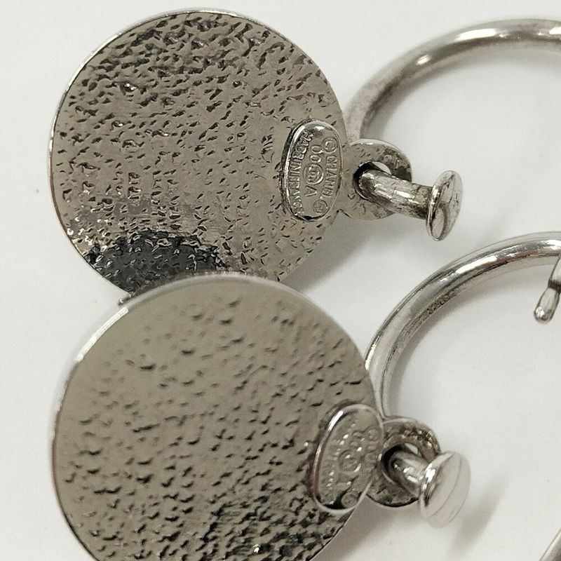 Chanel Earrings CC Logo Plated Blue