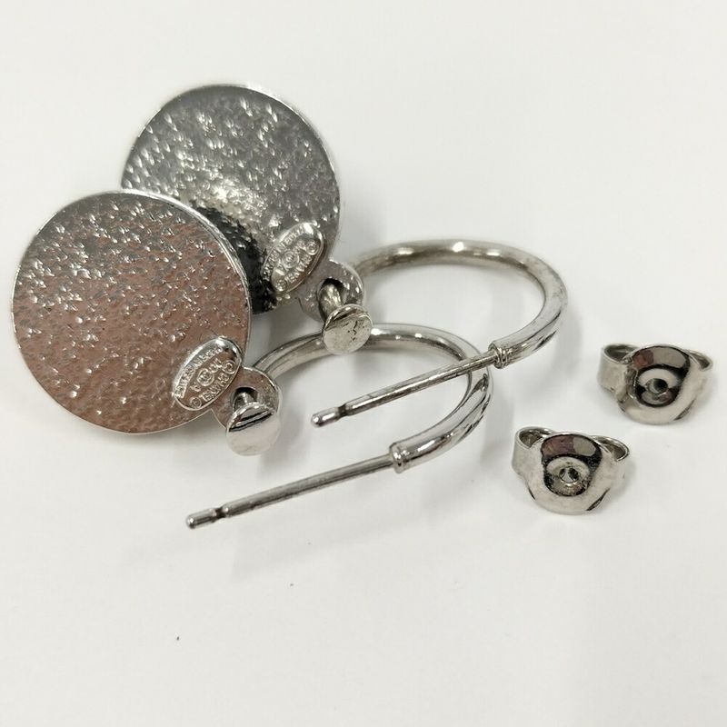 Chanel Earrings CC Logo Plated Blue