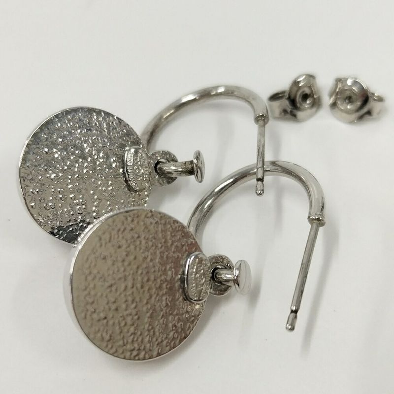 Chanel Earrings CC Logo Plated Blue