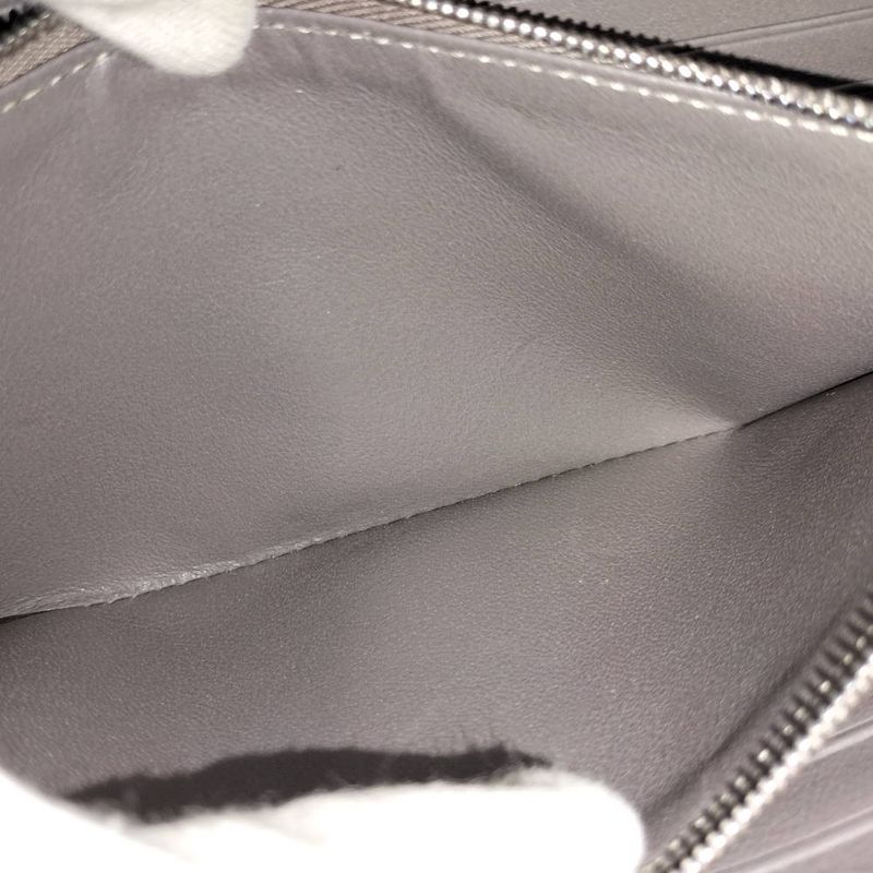 Balenciaga Wallet Round Fastener Leather Grey Ju