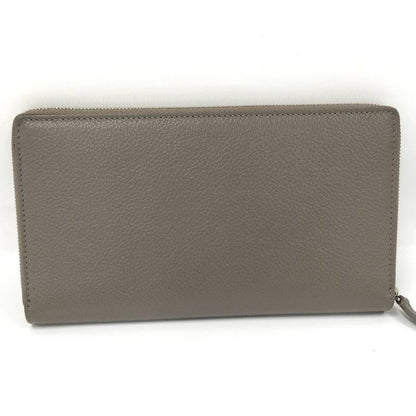Balenciaga Wallet Round Fastener Leather Grey Ju