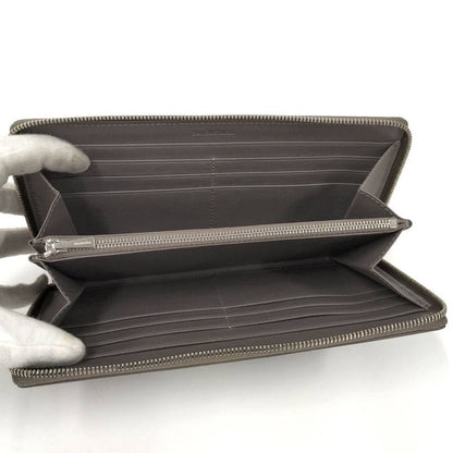 Balenciaga Wallet Round Fastener Leather Grey Ju