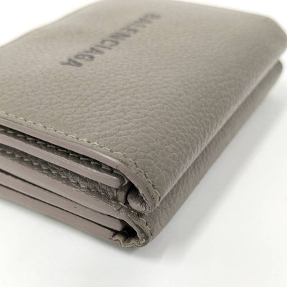 Balenciaga Trifold Compact Wallet Leather Gray