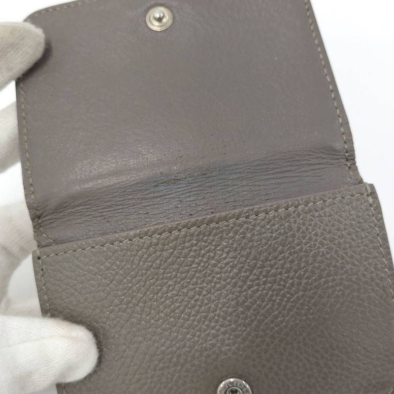 Balenciaga Trifold Compact Wallet Leather Gray