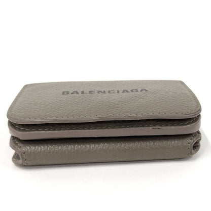 Balenciaga Trifold Compact Wallet Leather Gray