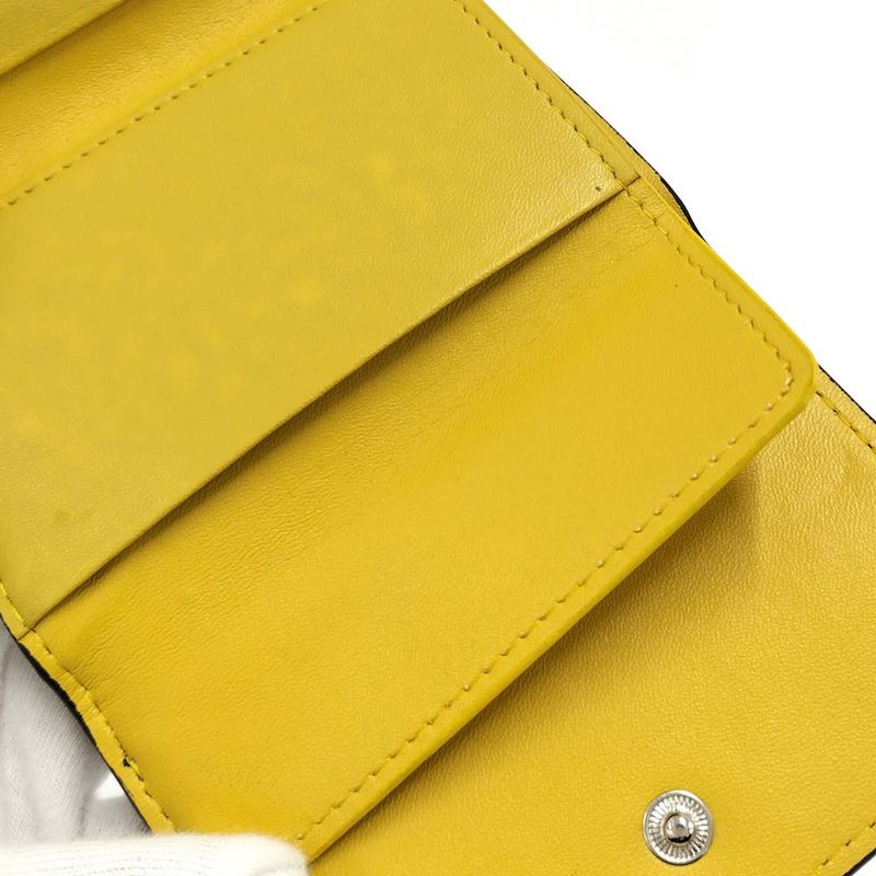 Celine Trifold Wallet Leather Black