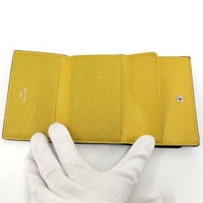 Celine Trifold Wallet Leather Black