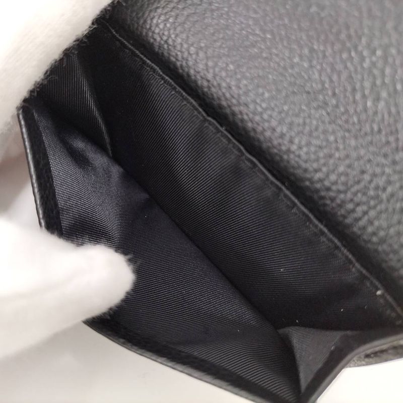 Celine Trifold Wallet Leather Black
