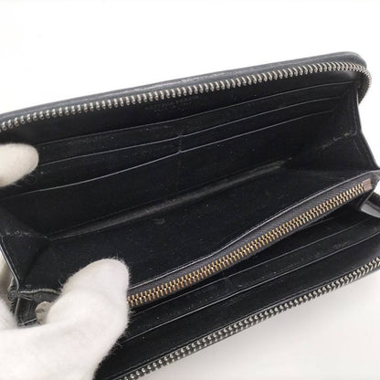 Bottega Veneta Zip Around Wallet Intrecciato Black