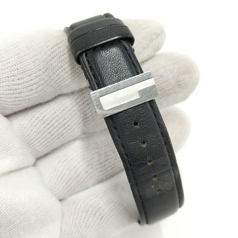 Gucci Watch SS Quartz Leather Black Dial