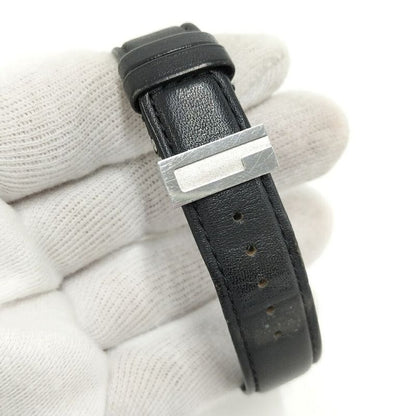 Gucci Watch SS Quartz Leather Black Dial