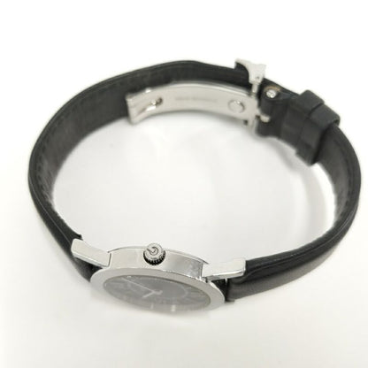 Gucci Watch SS Quartz Leather Black Dial