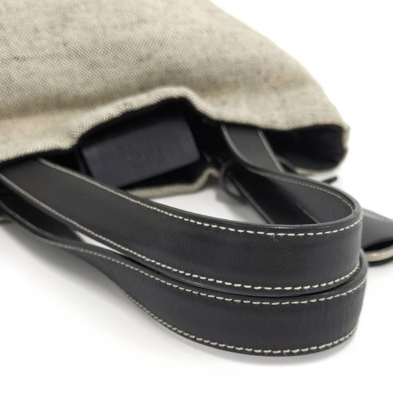 Prada Tote Sports Canvas Leather Gray