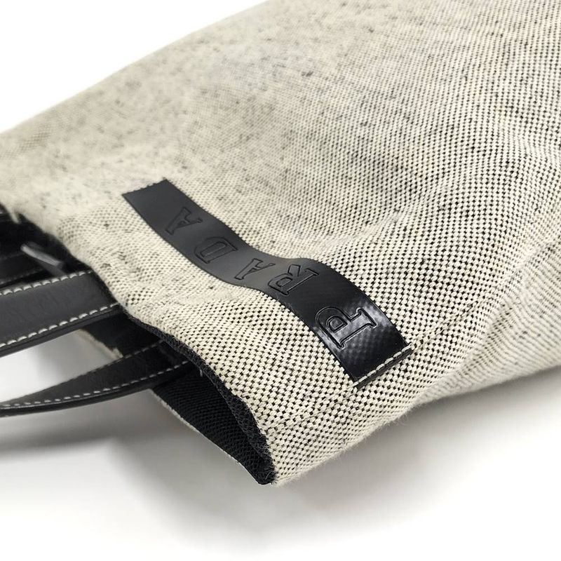 Prada Tote Sports Canvas Leather Gray
