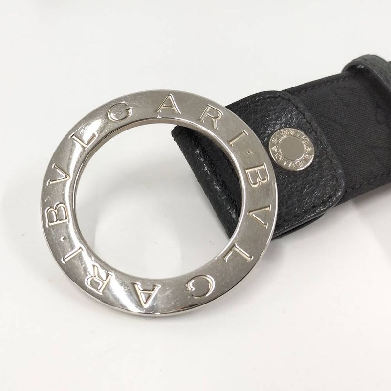 Bvlgari Logo Mania Belt Leather Black 105 42
