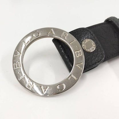 Bvlgari Logo Mania Belt Leather Black 105 42