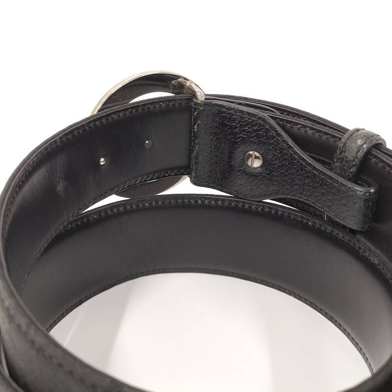 Bvlgari Logo Mania Belt Leather Black 105 42