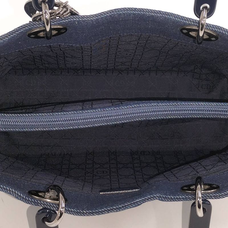 Dior Lady Handbag Denim Blue