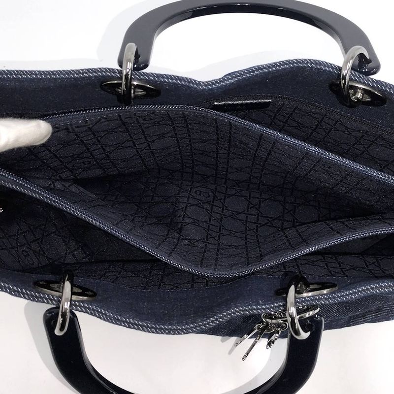 Dior Lady Handbag Denim Blue