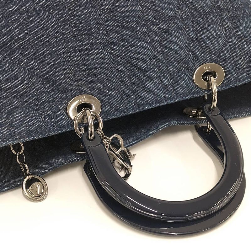 Dior Lady Handbag Denim Blue