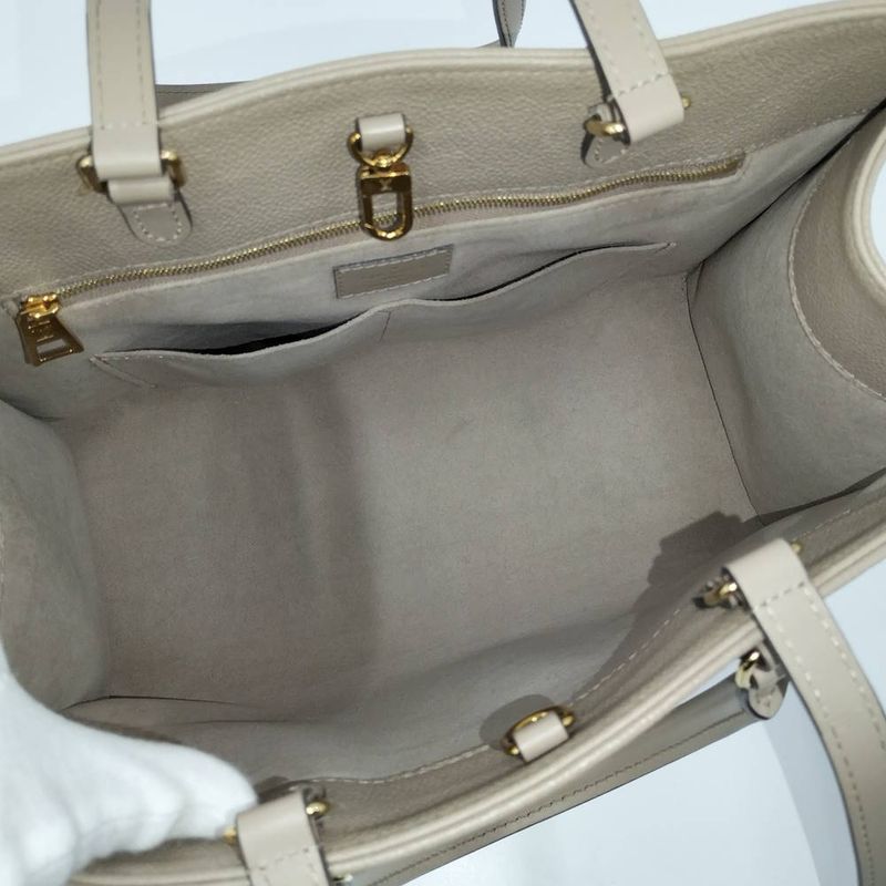 Louis Vuitton on the Go MM 2-Way Shoulder Bag Monogram Empreinte Tourterelle