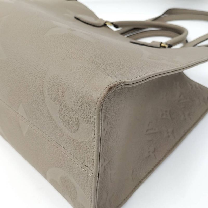 Louis Vuitton on the Go MM 2-Way Shoulder Bag Monogram Empreinte Tourterelle