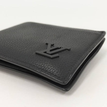 Louis Vuitton LV Aerogram Portefeuille Marco Bifold Wallet Leather Black