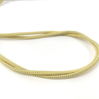Hermes Equip Buffalo Horn Necklace Leather Plastic Multi Yellow