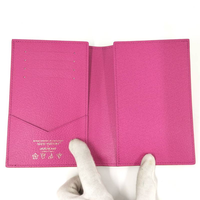 Louis Vuitton Takashi Murakami Collaboration LV Tm Passport Cover Couverture NM