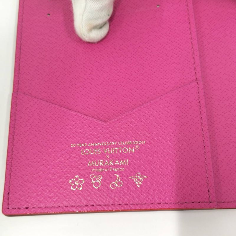 Louis Vuitton Takashi Murakami Collaboration LV Tm Passport Cover Couverture NM