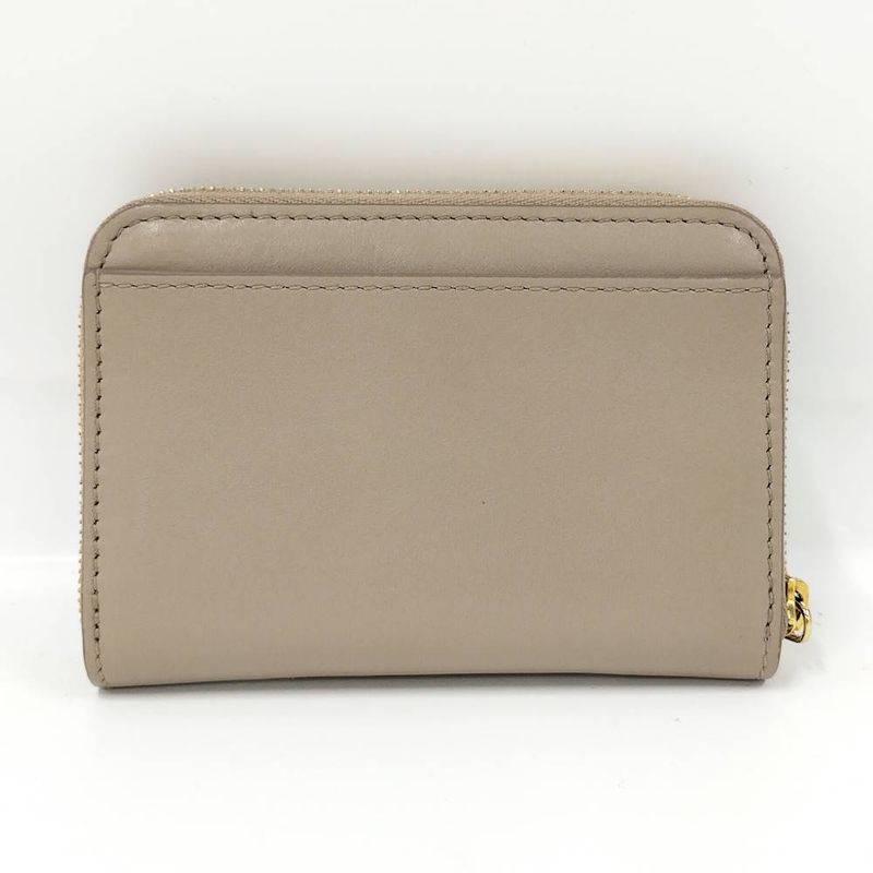 Loewe Zip Coin Bath Leather Beige Wallet