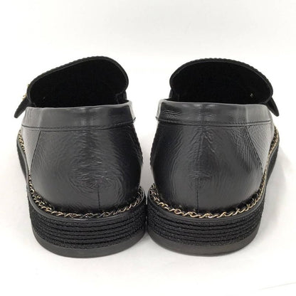 Chanel Loafers Leather Black List 37c