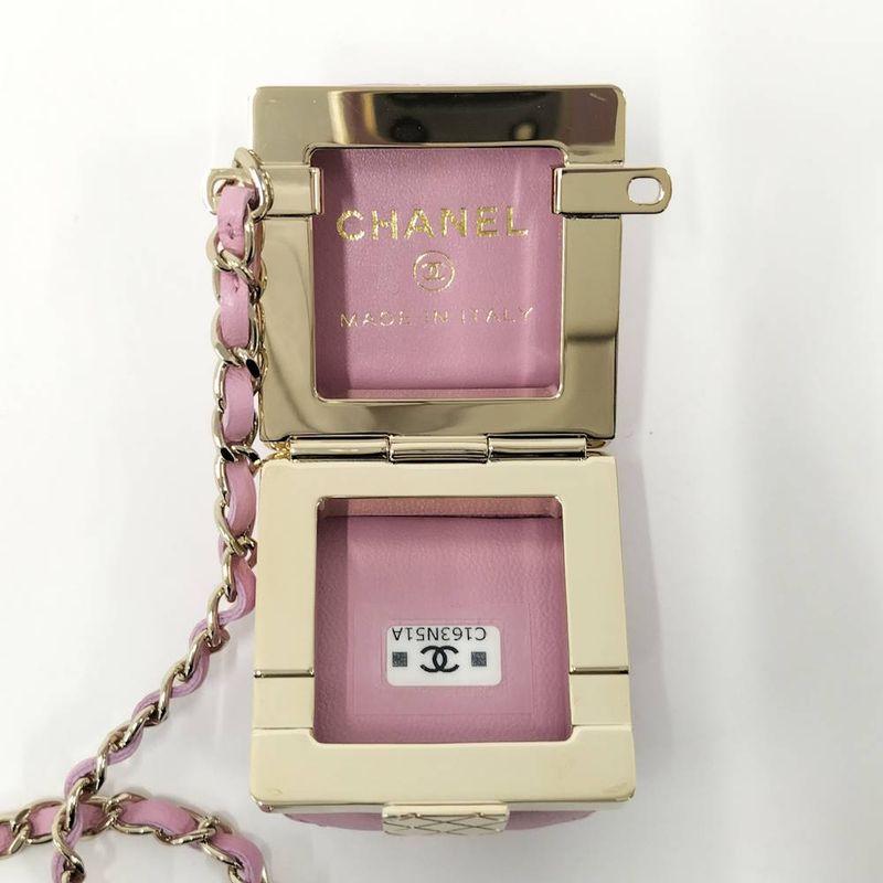 Chanel Mini Bag Charm Quilted Lambskin Pink