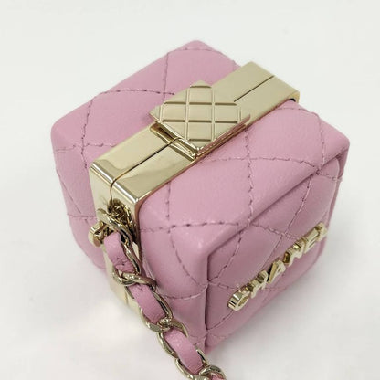 Chanel Mini Bag Charm Quilted Lambskin Pink
