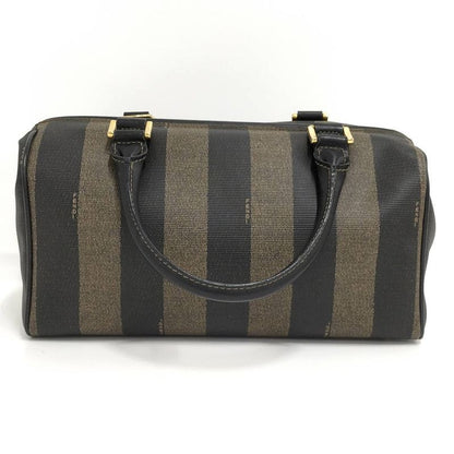 Fendi Pecan Mini Boston Bag Coating Khaki Black