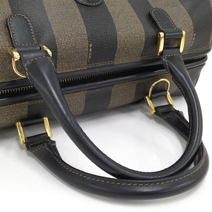 Fendi Pecan Mini Boston Bag Coating Khaki Black