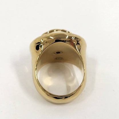 Chanel CC Logo Pearl Ring Gold Plated