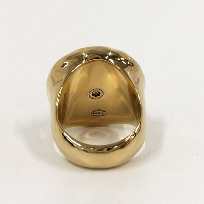 Chanel CC Logo Pearl Ring Gold Plated