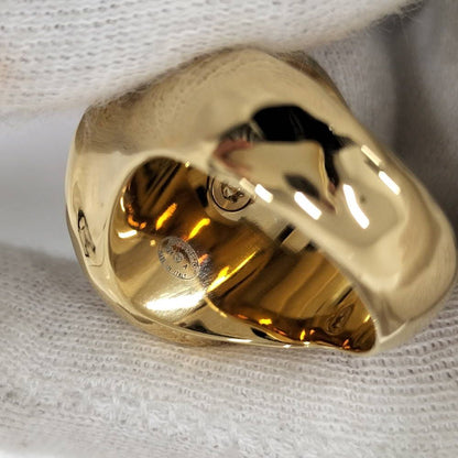 Chanel CC Logo Pearl Ring Gold Plated