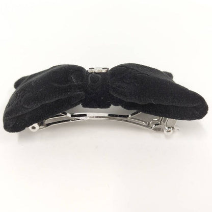 Celine Barrette Ribbon Velour Black Shoulder Bag