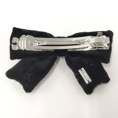 Celine Barrette Ribbon Velour Black Shoulder Bag