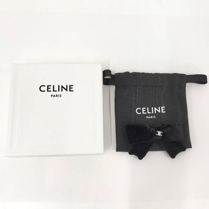 Celine Barrette Ribbon Velour Black Shoulder Bag