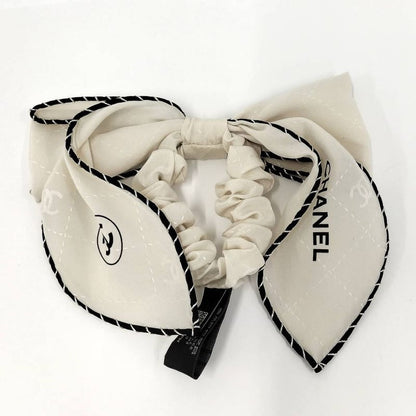 Chanel Scrunchie Ribbon CC Logo Hair Clip
